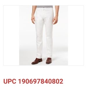 Ryan Seacrest Distinction Men's Slim-Fit Stretch White Denim Five PocketPants,
